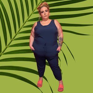 all in motion Tank Top Jumpsuit in Teal 3X